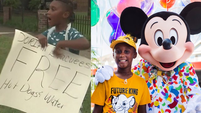 Boy surprised with free Disney trip after donating savings to feed Hurricane Dorian evacuees