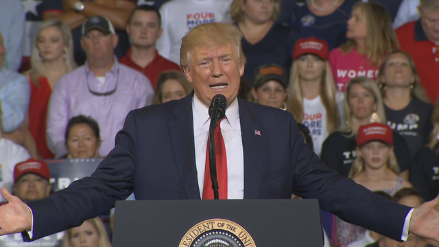 Trump disavows 'send her back' chant from Wednesday rally