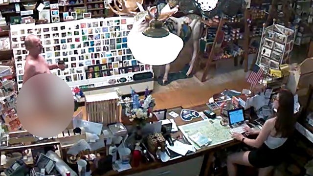 Video shows man casually entering cafe naked to get a cup of coffee
