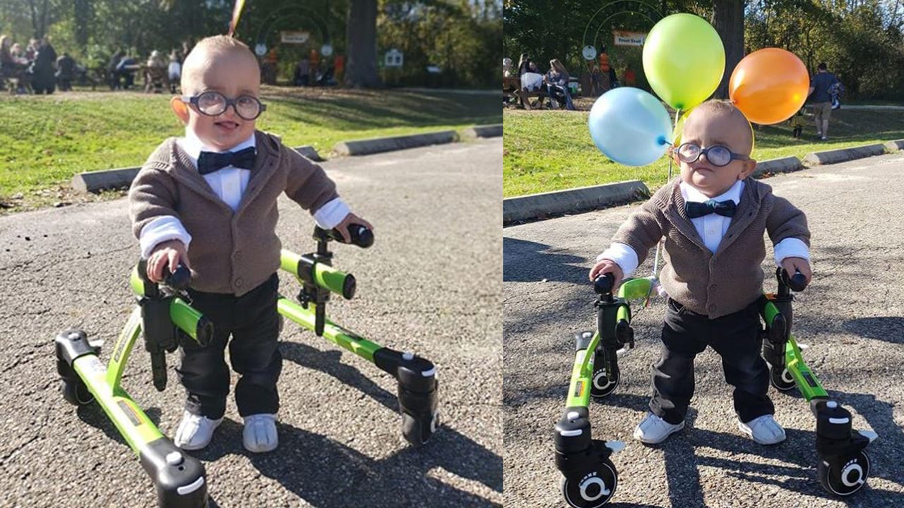 Halloween Costume For 2 Year Old - Photo of 2-year-old with cerebral palsy in 'Up' Halloween costume goes Halloween Costume For 2 Year Old - Photo of 2-year-old with cerebral palsy in 'Up' Halloween costume goes