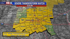 Severe Thunderstorm Watch issued for large portion of North Texas