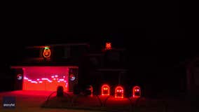 California man lights up house with rocking Halloween display