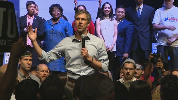 Beto O'Rourke holds counter protest in Grand Prairie while President Trump held event in Dallas