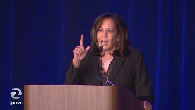 Sen. Kamala Harris urges Twitter to suspend Trump's account