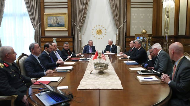 Vice President Pence says Turkey agrees to cease-fire in Syria