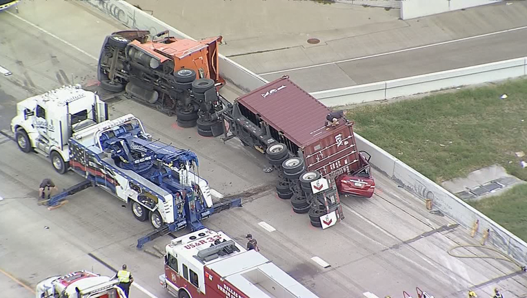 1 Killed In 18 Wheeler Crash On Rl Thornton Freeway In Dallas 7016