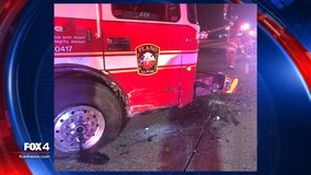 Firefighter injured after driver crashes into Plano Fire-Rescue vehicle while it was blocking traffic