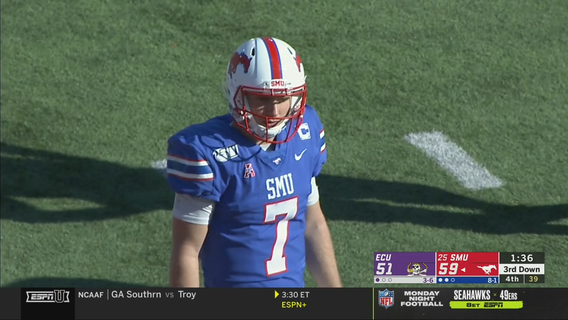 No. 23 SMU bounces back, tops ECU 59-51 in another shootout