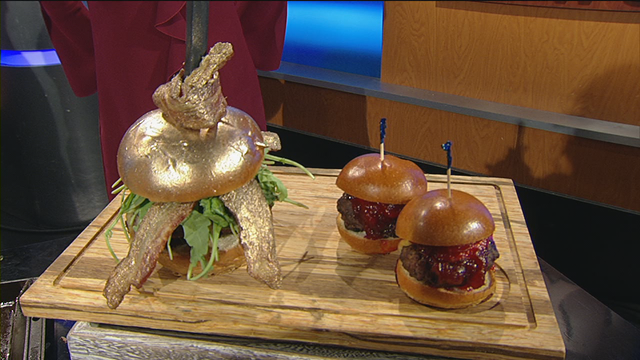 Slater's 50/50 Thanksgiving burger