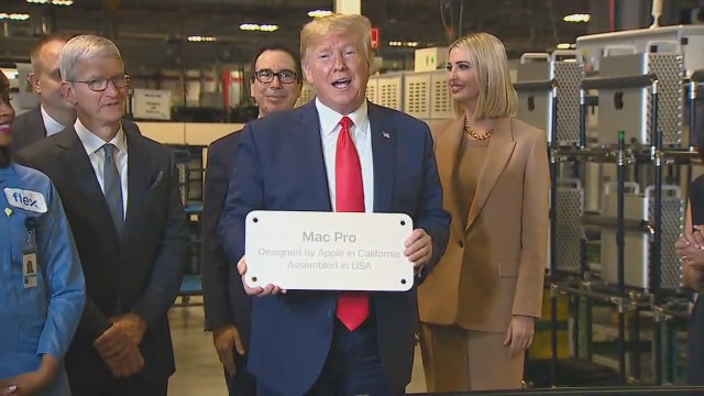 President Trump, Tim Cook tour Apple plant in Austin