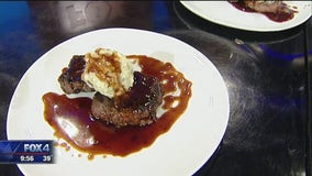 Filet Mignon with Roquefort Bacon Butter and Port Wine Demi-Glace