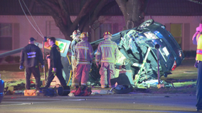 4 teens injured after driver crashes while street racing in Dallas