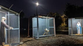 Nativity scene outside Claremont church portrays Holy Family separated at the border