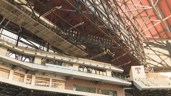 No visible signs of damage inside Globe Life Field days after fire