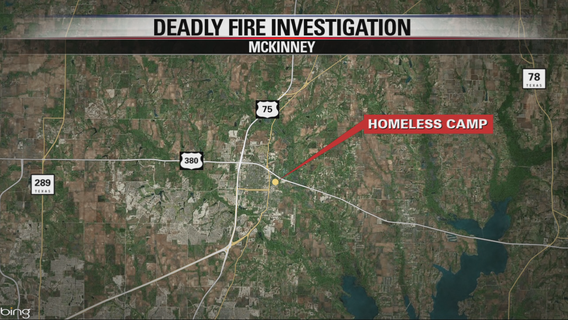 Man found dead after McKinney homeless camp catches fire