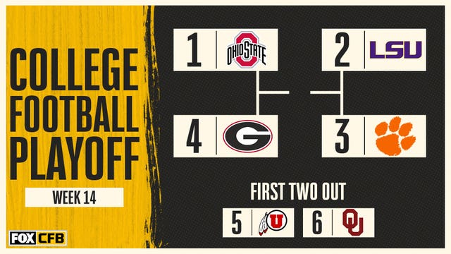 Ohio St, LSU, Clemson, UGA in CFP position; Utah, OU next
