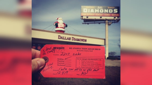 Mesquite business receives citation over inflatable Santa