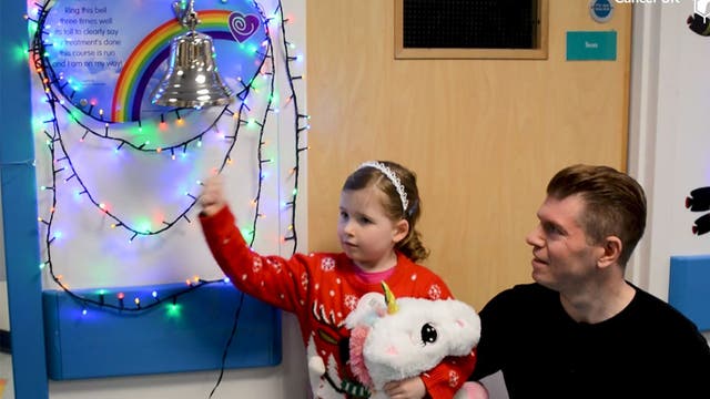 Girl, 6, celebrates cancer-free Christmas after 2-year leukemia battle