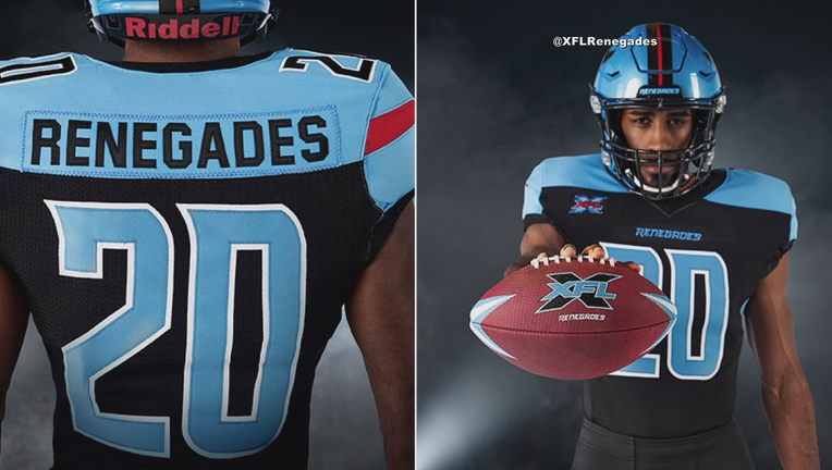 xfl dallas renegades jersey