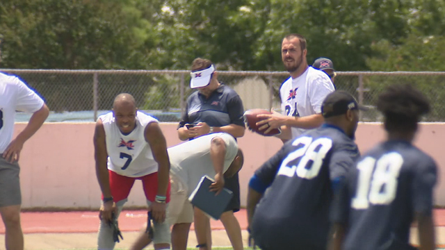 Dallas Renegades quarterback out with a knee injury; XFL announces new rules