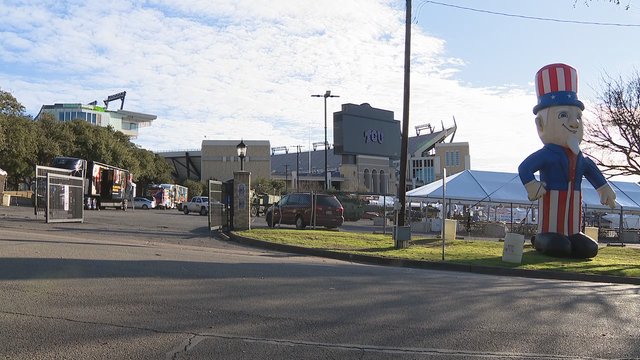 Security is in place to keep large military crowd safe at the Armed Forces Bowl in Fort Worth