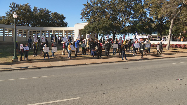 Anti-War protest held in Downtown Dallas over U.S. actions in the Middle East