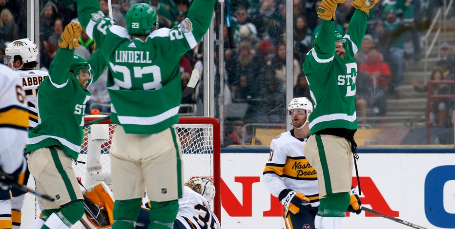 Stars rally to beat Predators at Winter Classic in front of 85,630