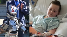 Critically ill Florida boy saves the day as 'robot superhero'