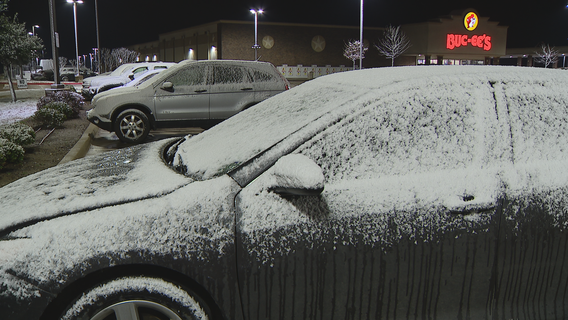 Second rounds of snow falls in parts of North Texas overnight
