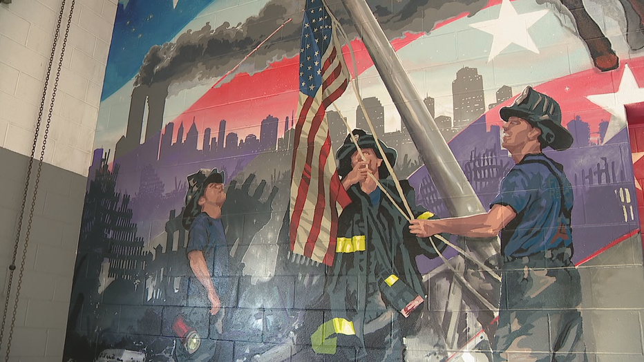 New 9 11 Mural Ground Zero Steel Installed At Plano Fire Station
