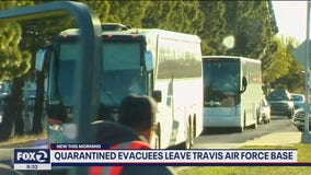 Cruise ship coronavirus evacuees leave Travis Air Force Base