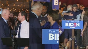 Buttigieg, Klobuchar, O’Rourke endorse Joe Biden in Dallas night before Super Tuesday