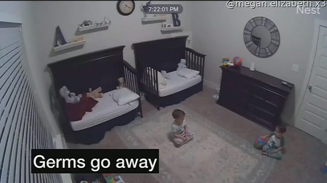Video: Adorable twin toddlers chat about quarantine