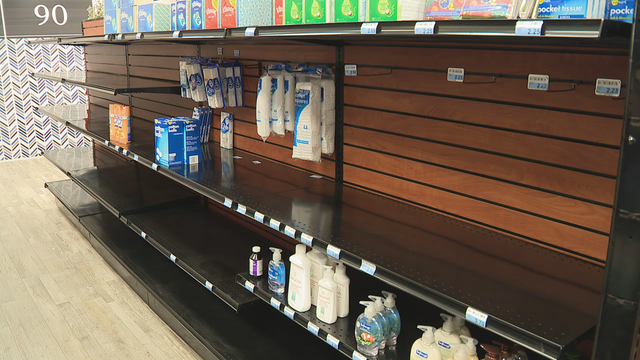 Across North Texas, some store shelves have been emptied because of Coronavirus concerns