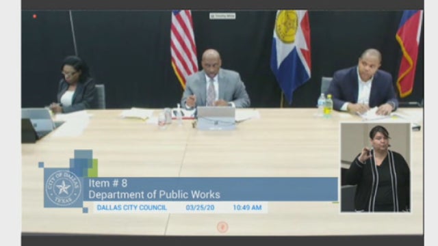 Dallas city council members meet remotely for weekly public meeting