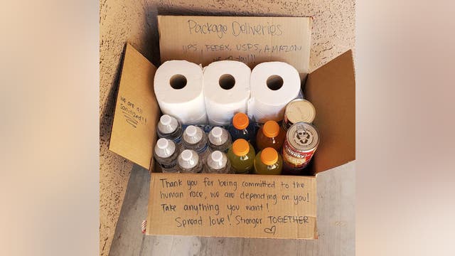 FedEx worker shares thoughtful care package left for delivery drivers