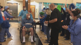 North Texas couple shares their story of dealing with COVID-19, as hospital staff gives special send off
