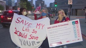 Protests underway in show of solidarity with suspended Santa Monica nurses amid coronavirus crisis