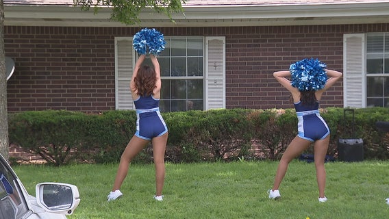 Frisco Fighters Bombshells perform for residents at senior care center