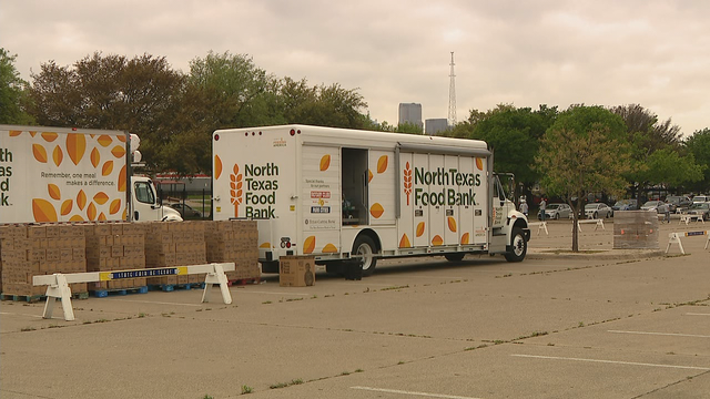 North Texas Food Bank gives away free food at Fair Park