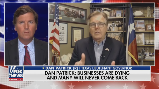 Texas Lt. Gov. Dan Patrick willing to take risks to reopen the state