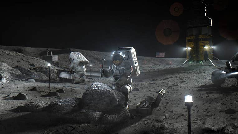 NASA artemis astronauts on the moon 043020