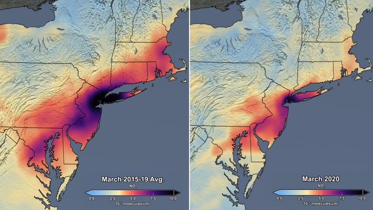 nasa pollution before after