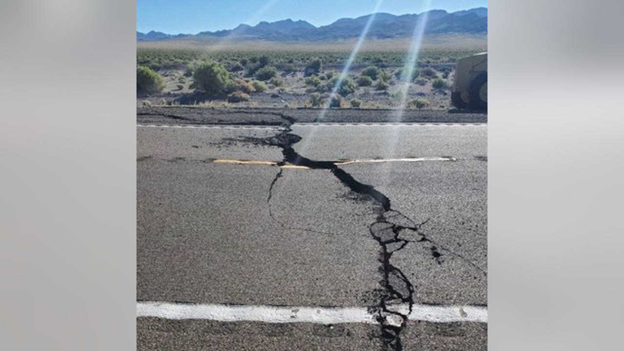 Vegas-Reno highway cracked, closed after 6.5 earthquake in Nevada