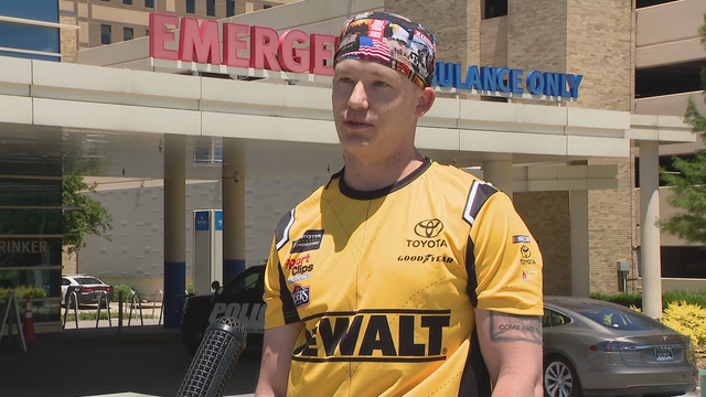 Nurse at Methodist Dallas was grand marshal for Sunday's NASCAR race, and had his name on a car