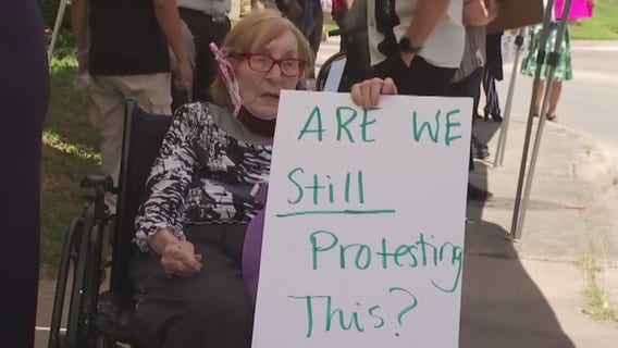 99-year-old in Westlake organizes protest against police brutality with her nursing home's help