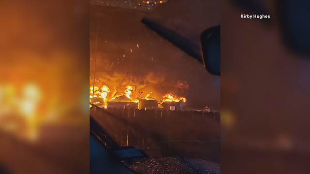 Lightning strike causes Springtown oil tank fire