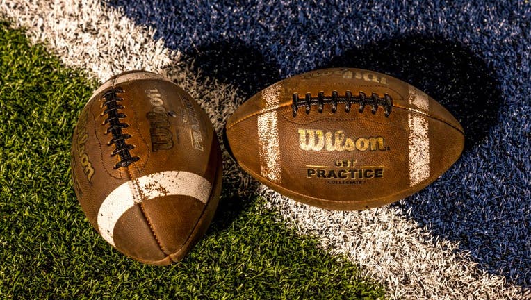 two footballs on field, Paris Texas Wildcats defeat Celina, Bobcats 54-7 in High School Division 4 Football Game