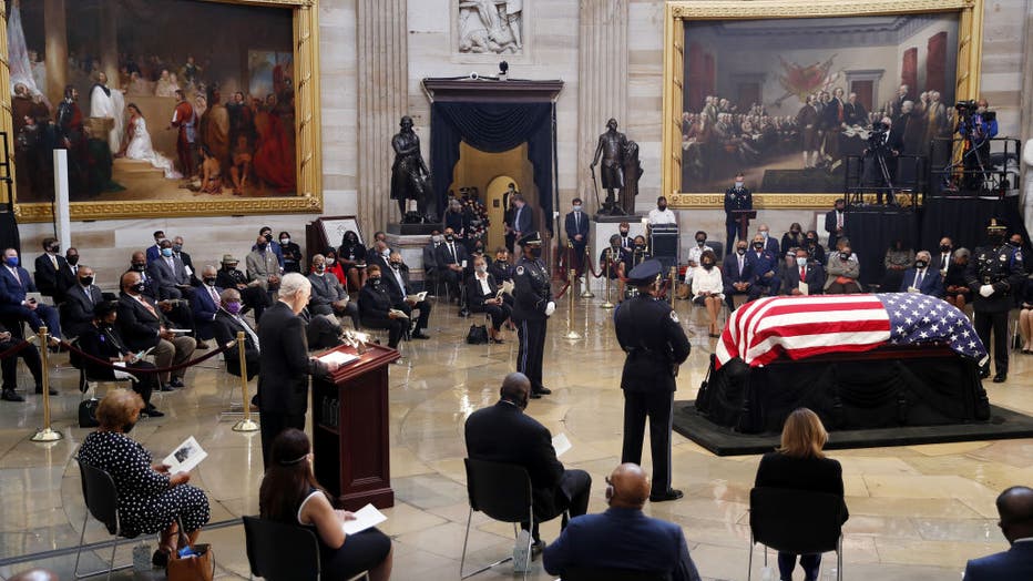 Rep. John Lewis Lies In State At The US Capitol Building