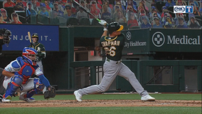 Lynn gets 4th win as Rangers snap 8-game skid, 3-2 over A's